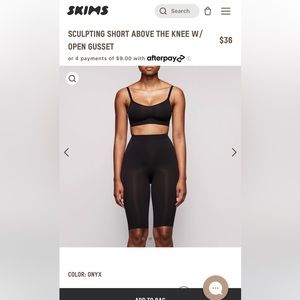 SOLD Skims SCULPTING SHORT ABOVE THE KNEE W/ OPEN GUSSET